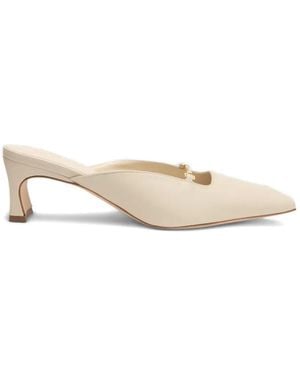 BY FAR Leda Mules Mit Design-Kette - Natur