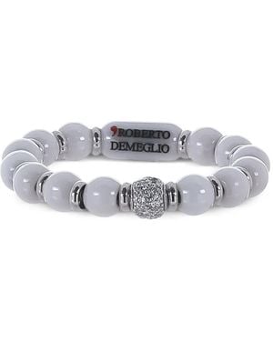 ’ROBERTO DEMEGLIO Ring Met Diamant En Logo - Groen