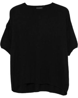 Dixie Short-Sleeve Knitted Sweater - Black