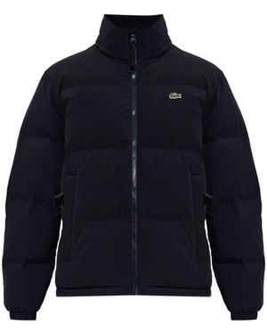 Lacoste Quilted High-Neck Jacket - Blue