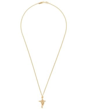 Emanuele Bicocchi Wing & Cross Pendant - White
