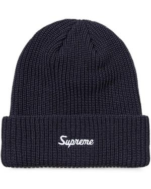 Supreme Loose-Gauge Beanie Hat - Blue