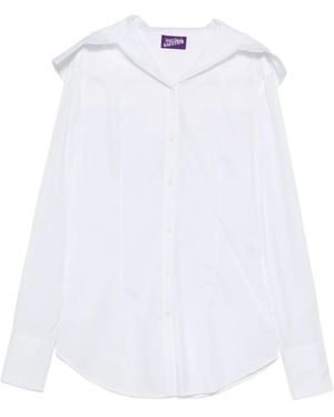 Jean Paul Gaultier Hooded Button-Up Shirt - White