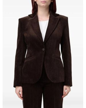 Hanita Corduroy-Effect Blazer - Black
