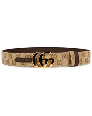Gucci Wendbarer Gg Marmont Gürtel - Weiß