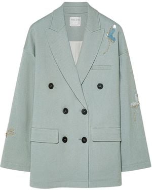 Forte Forte Embellished Double-Breasted Jacket - Blue