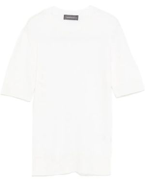 Lorena Antoniazzi Fijngebreid T-Shirt - Wit