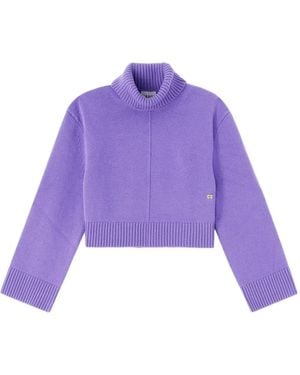 Ganni Pullover Mit Rollkragen - Lila