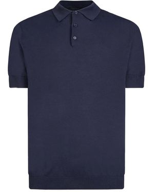 Gazzarrini x Michele Franzese Short-Sleeve Polo Shirt - Blue