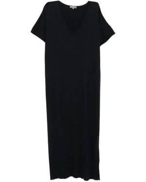 N.Peal Cashmere Jersey Maxi Dress - Black