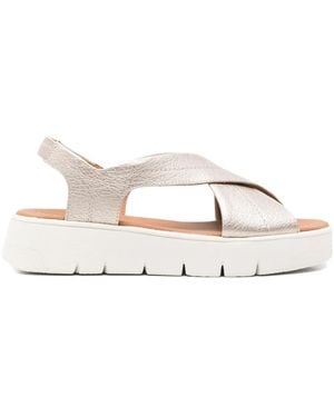 Geox 40Mm Dandra Crossover Slingback Sandals - Natural