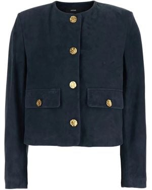 Arma Giubbotto 'Lorenne' Con Scollo Rotondo E Tasche Applicate Sul Fronte - Blue