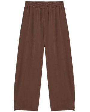Alpha Studio Elasticated Waistband Pants - Brown