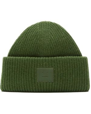 Acne Studios Ribbed Patch Hat - Green