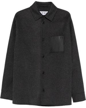 Loewe Pocket-Detail Overshirt - Black