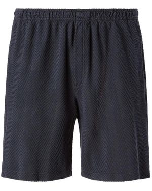 Missoni Zigzag-Pattern Elasticated-Waist Shorts - Blue