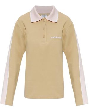 CASABLANCA Logo-Embroidered Long-Sleeve Jumper - White