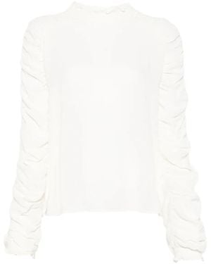 Twinset Bluse mit Puffärmeln - Weiß