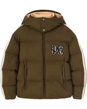 Palm Angels Down -Jacke mit Monogramm - Grün