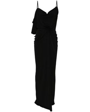Coperni Draped Washing-Clip Evening Dress - Black