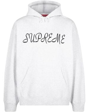 Supreme Script Hoodie - White