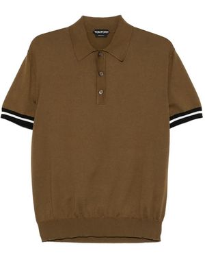 Tom Ford Short-Sleeve Polo Shirt - Brown
