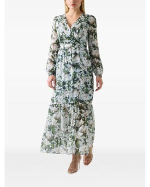 Guess Floral Long Dress - Green