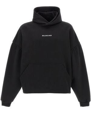 Balenciaga Hoodie mit Logo - Schwarz