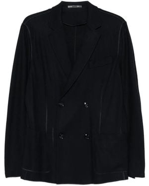 Giorgio Armani Double-Breasted Cashmere Blazer - Black