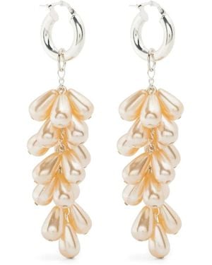 Magda Butrym パールドロップ フープピアス - ホワイト