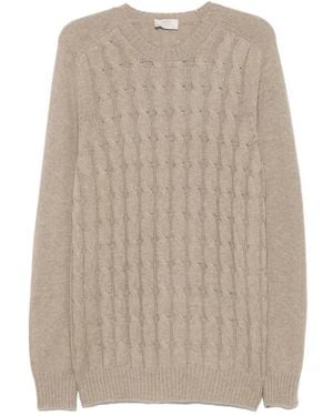 Gran Sasso Cable-Knit Wool Jumper - Natural