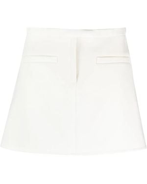 Courreges Crepe Trapeze Miniskirt - White