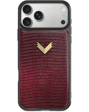 Velante Lizard-Effect Leather Iphone 18 Pro Max Phone Case - Purple