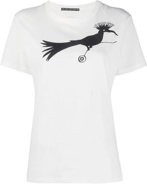 10 Corso Como Bird-print cotton t-shirt - Weiß