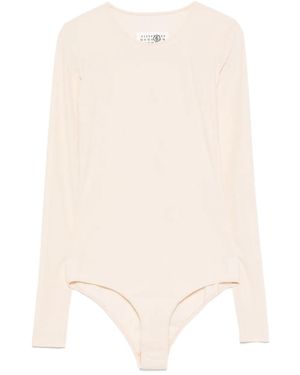 MM6 by Maison Martin Margiela Crew-Neck Bodysuit - White