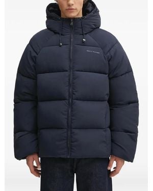 Daily Paper Logo-Print Padded Jacket - Blue