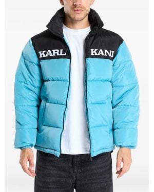 Karlkani Logo-Print Padded Jacket - Blue