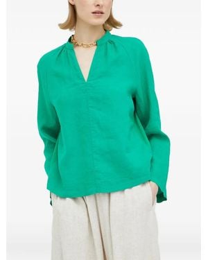 Marc O' Polo V-Neck Blouse - Green