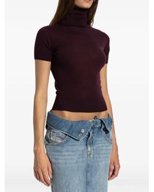 DSquared² Roll-Neck Short-Sleeve Sweater - Blue