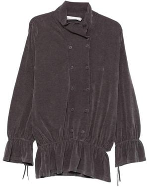 AYA MUSE Ara Double-Breasted Mini Dress - Grey