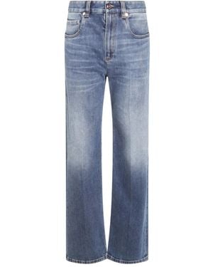 Brunello Cucinelli Pressed-Crease Jeans - Blue