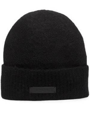 Represent Vandal Logo-Plaque Beanie Hat - Black