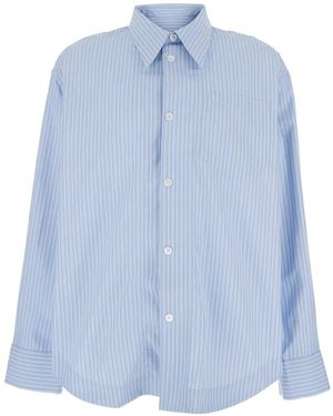 Ami Paris Striped Shirt - Blue