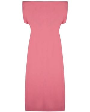 OSCAR THE COLLECTION Off-The-Shoulder Midi Dress - Pink