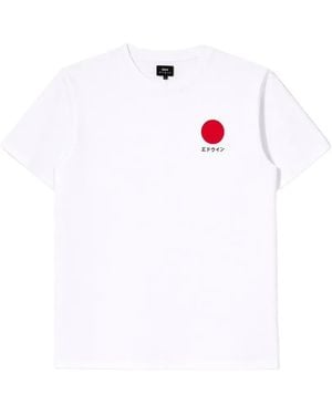 Edwin T-Shirt Japanese Sun À Col Rond - White