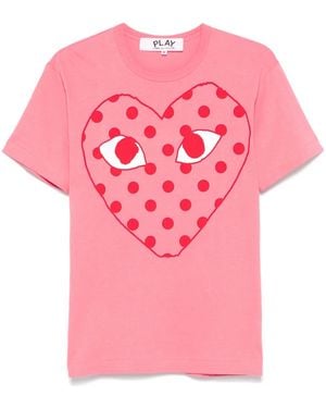 COMME DES GARÇONS PLAY ロゴ Tシャツ - ピンク