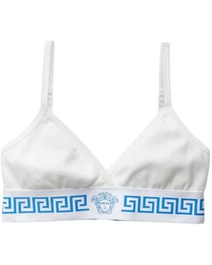 Versace Ribbed Cotton-Jersey Bralette - White
