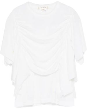 Comme des Garçons Ruched T-Shirt - White