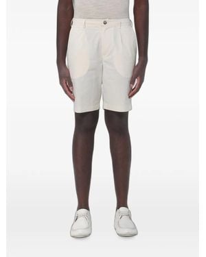 Brooksfield Pleated Bermuda Shorts - White