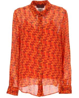 Gucci Printed Shirt - Orange